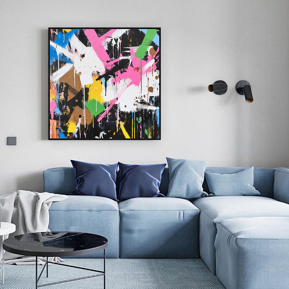 Urban Expressions: A Splash Of Vibrancy Canvas Wall Art
