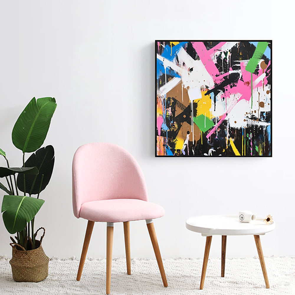 Urban Expressions: A Splash Of Vibrancy Canvas Wall Art