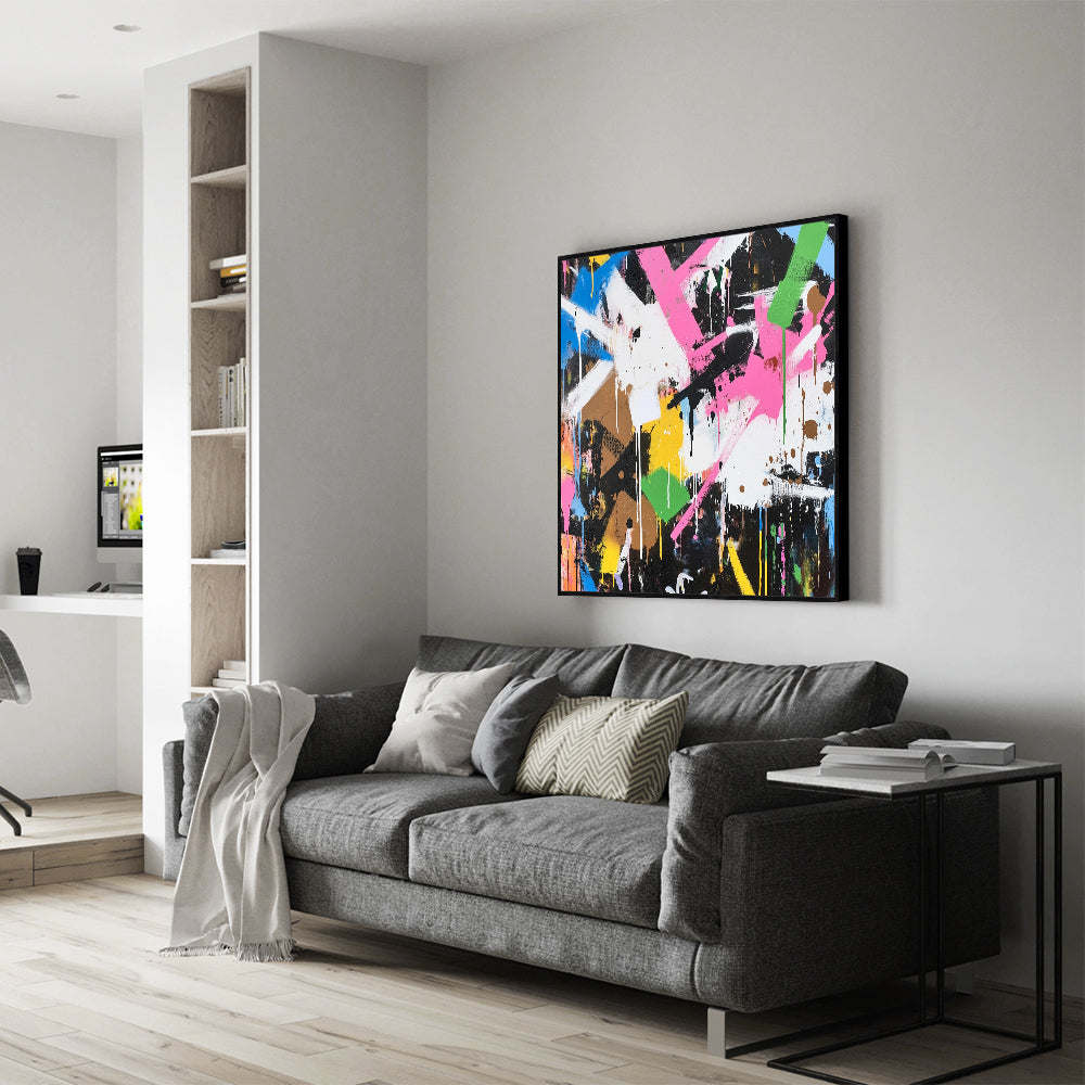 Urban Expressions: A Splash Of Vibrancy Canvas Wall Art