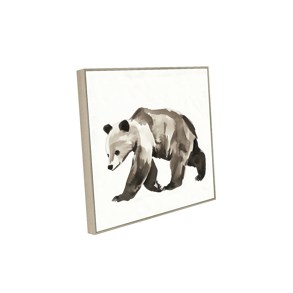 Elegant Bear In Motion - Minimalist Canvas Wall Art