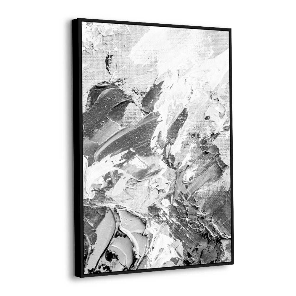 Black & White Abstract Art With Bold Strokes Canvas Wall Art