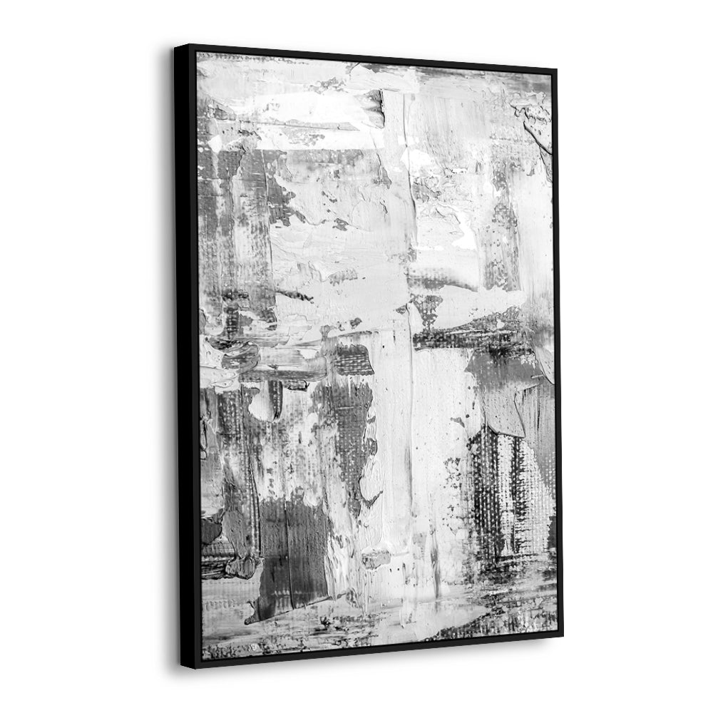 Modern Abstract Black And White Texture Canvas Wall Art