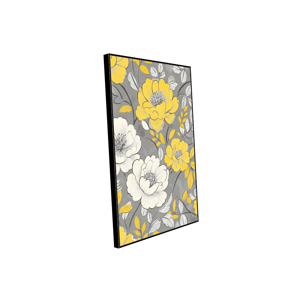 Golden Bloom Elegance Canvas Wall Art