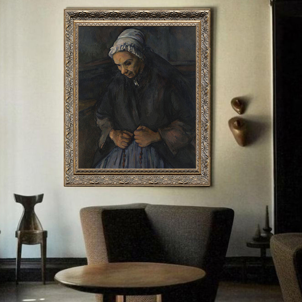 The Old Woman With Rosary And Was Ceated By Paul Cézanne