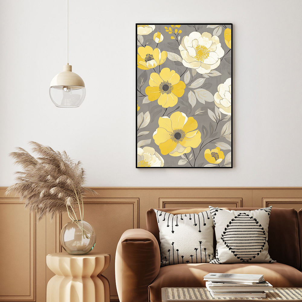 Sunny Floral Delight Canvas Wall Art