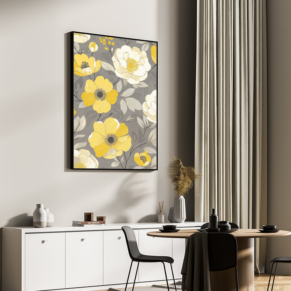 Sunny Floral Delight Canvas Wall Art