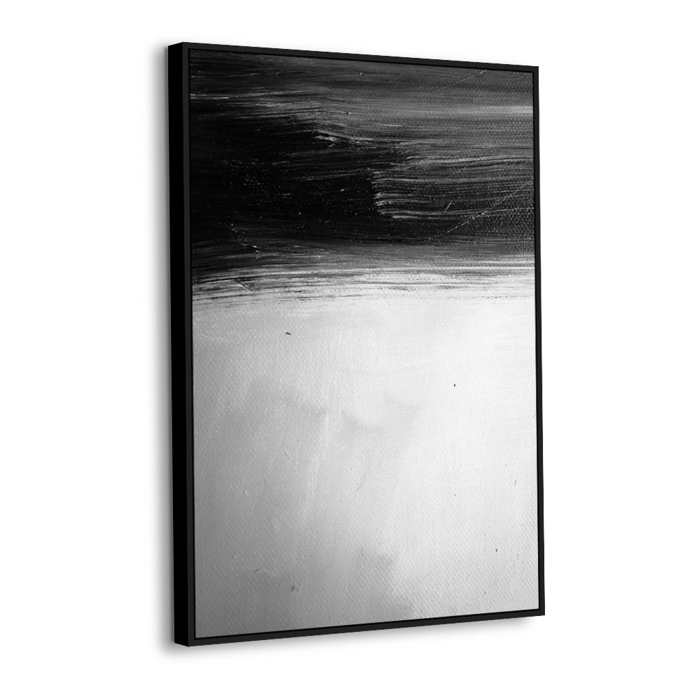 Dynamic Black And White Abstract Canvas Wall Art