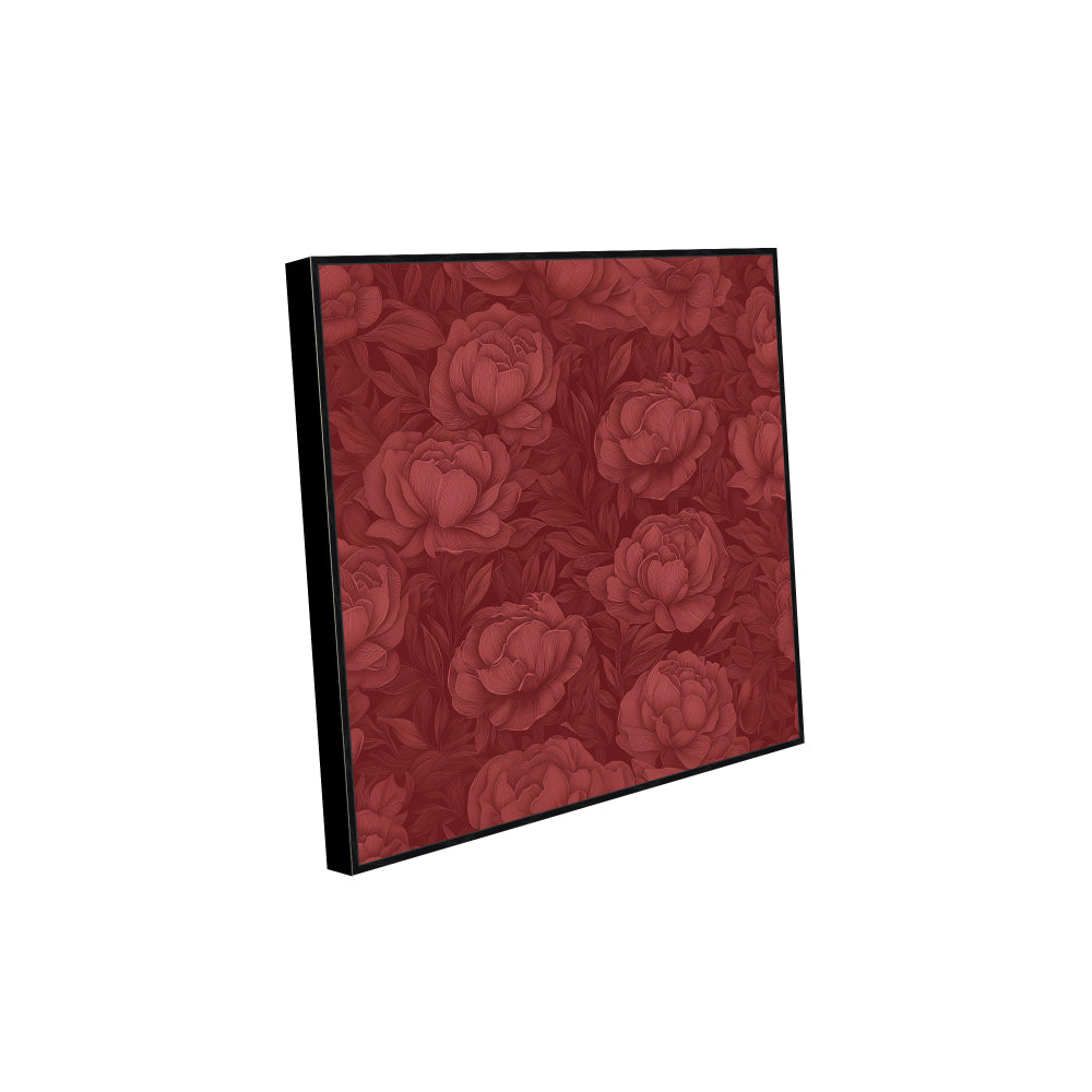 Crimson Bloom Elegance Canvas Wall Art