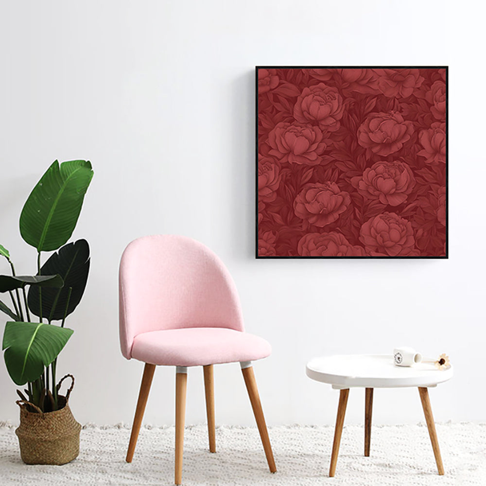 Crimson Bloom Elegance Canvas Wall Art