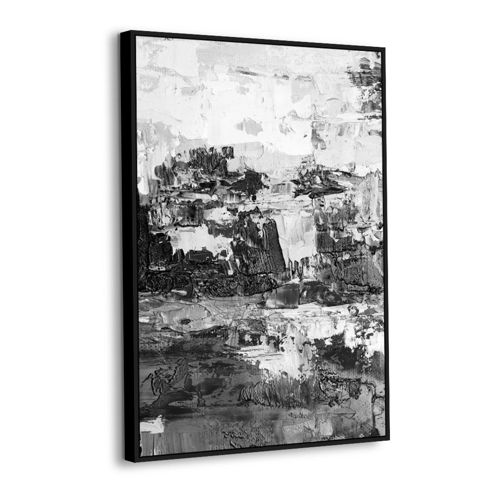 Bold Monochrome Abstract Canvas Wall Art
