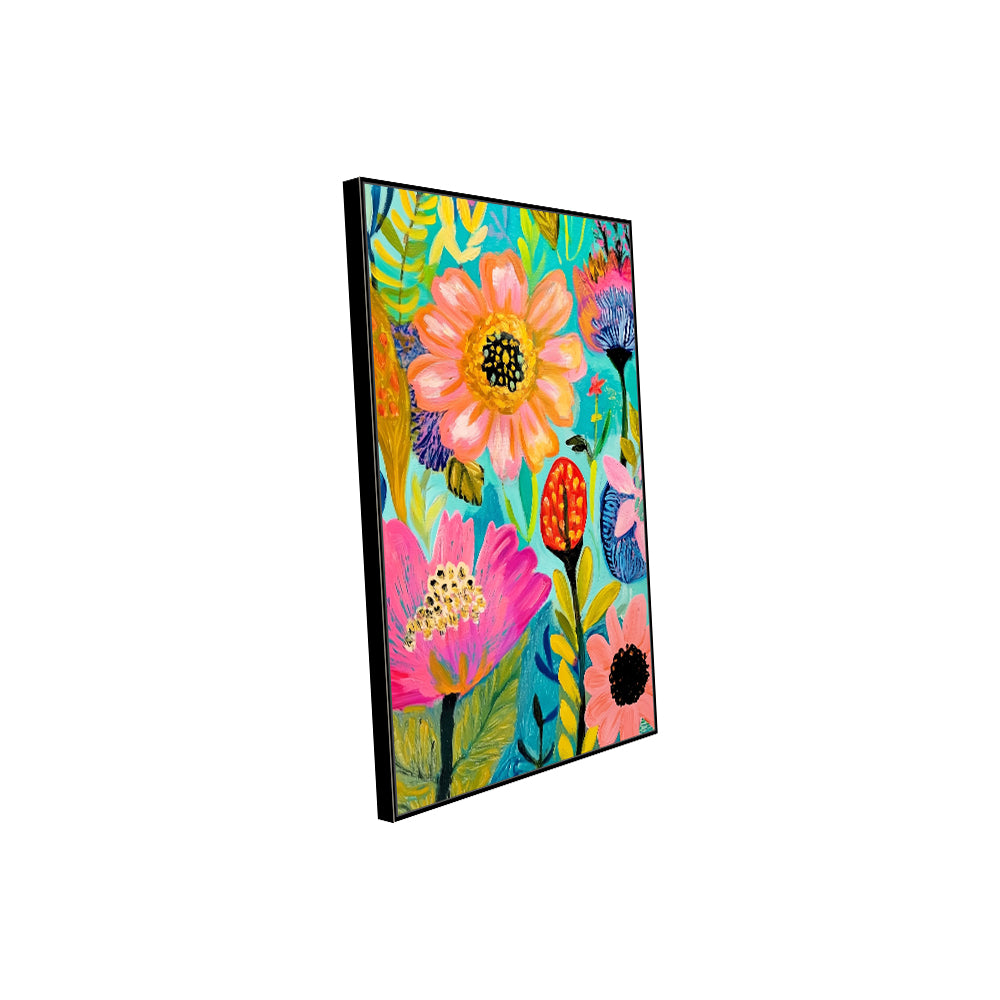 Vivid Floral Symphony Canvas Wall Art