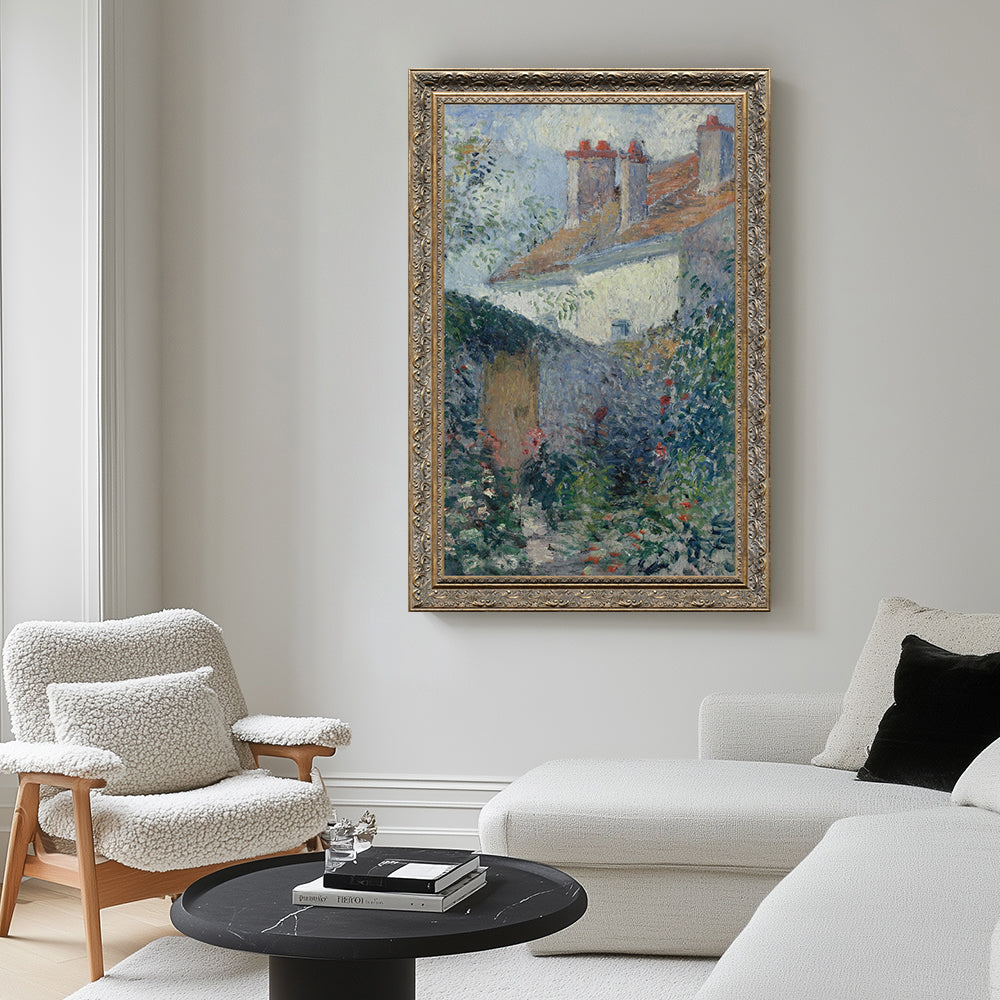 The Courtyard At Pontoise By Camille Pissarro