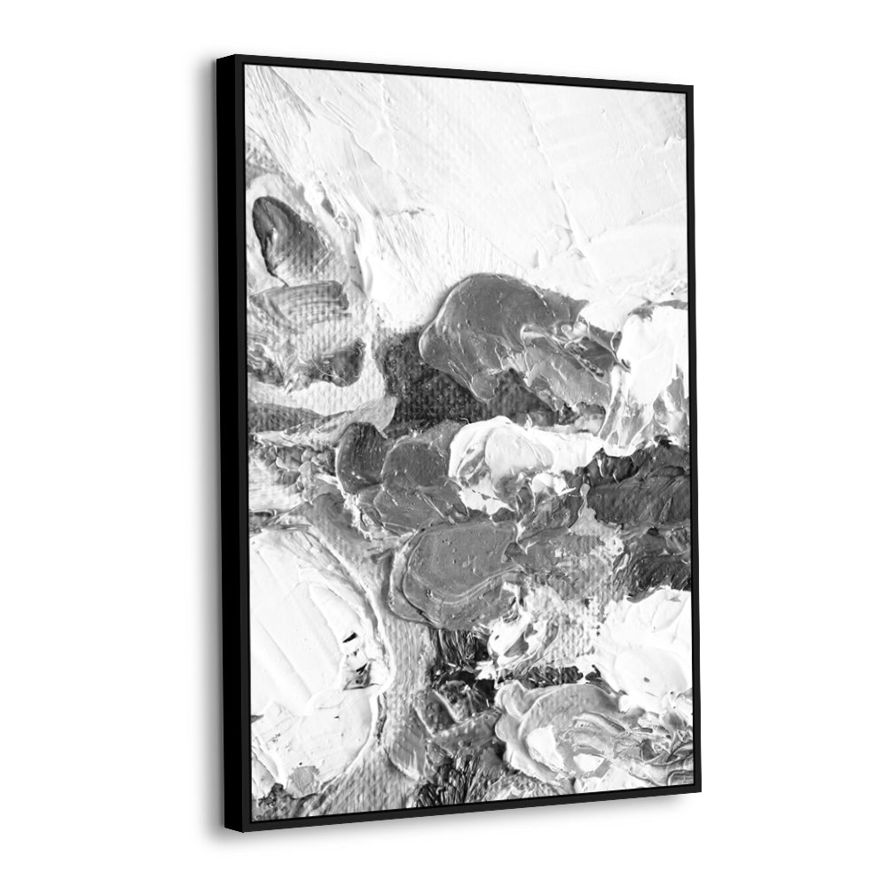 Elegant Black And White Abstract Canvas Wall Art