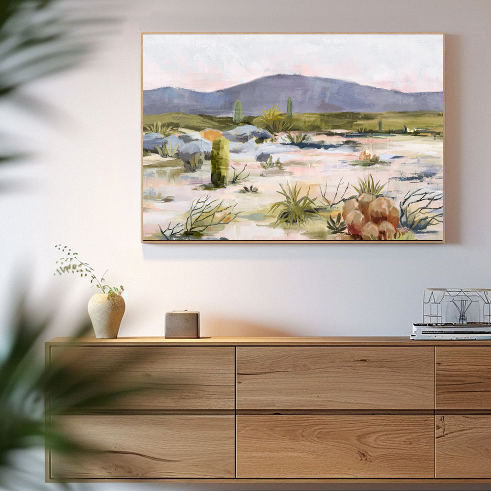 Serene Desert Landscape Canvas Wall Art