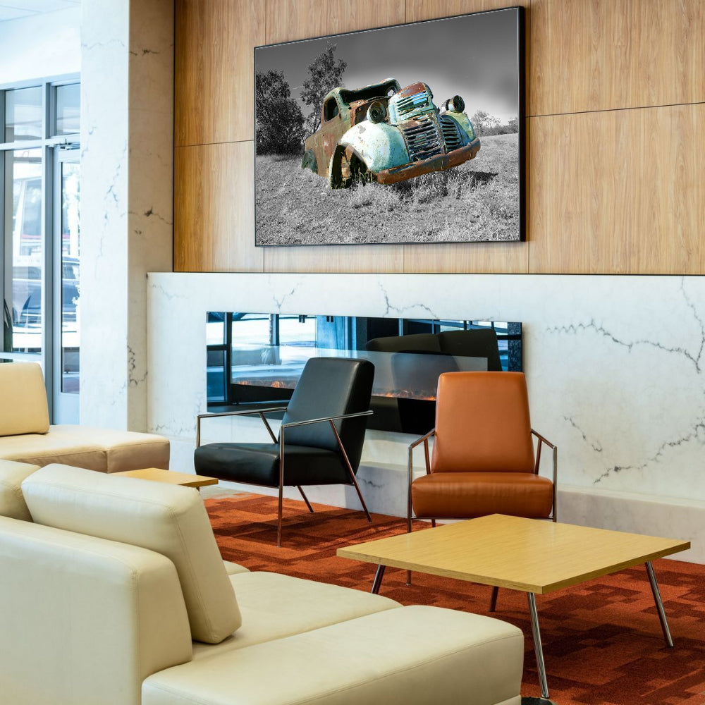 Rustic Beauty - Abandoned Vintage Truck Canvas Wall Art