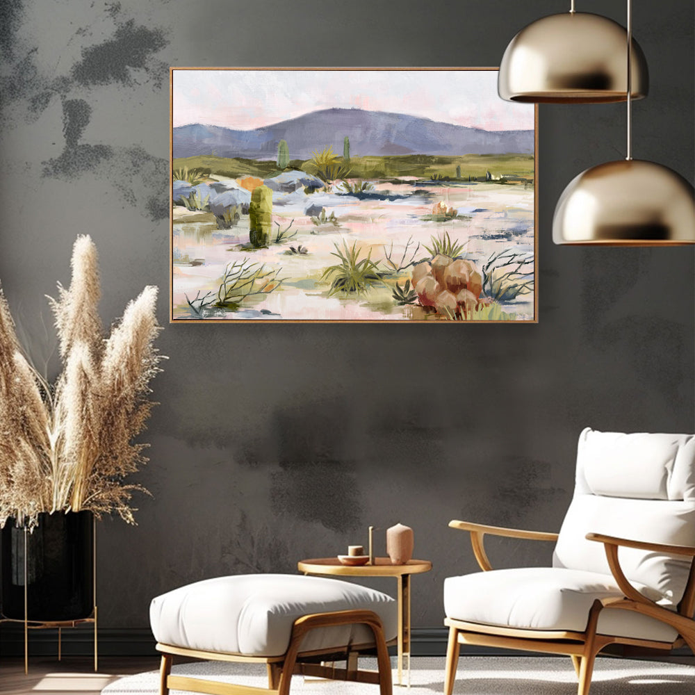 Serene Desert Landscape Canvas Wall Art