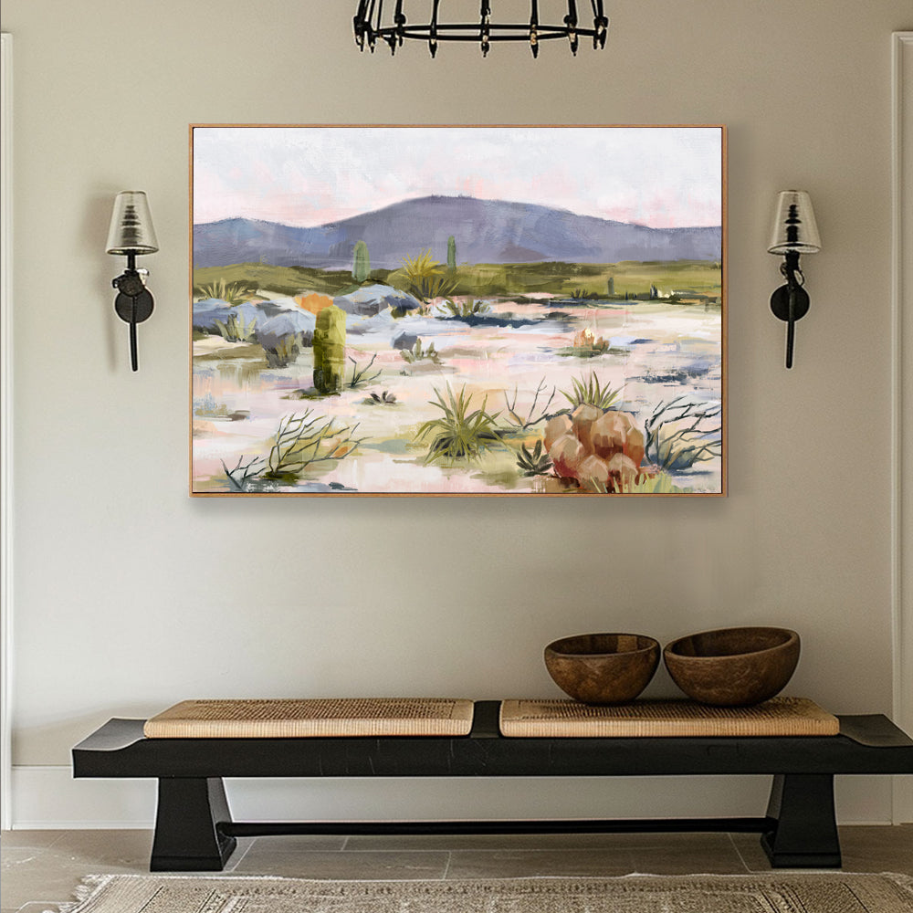 Serene Desert Landscape Canvas Wall Art