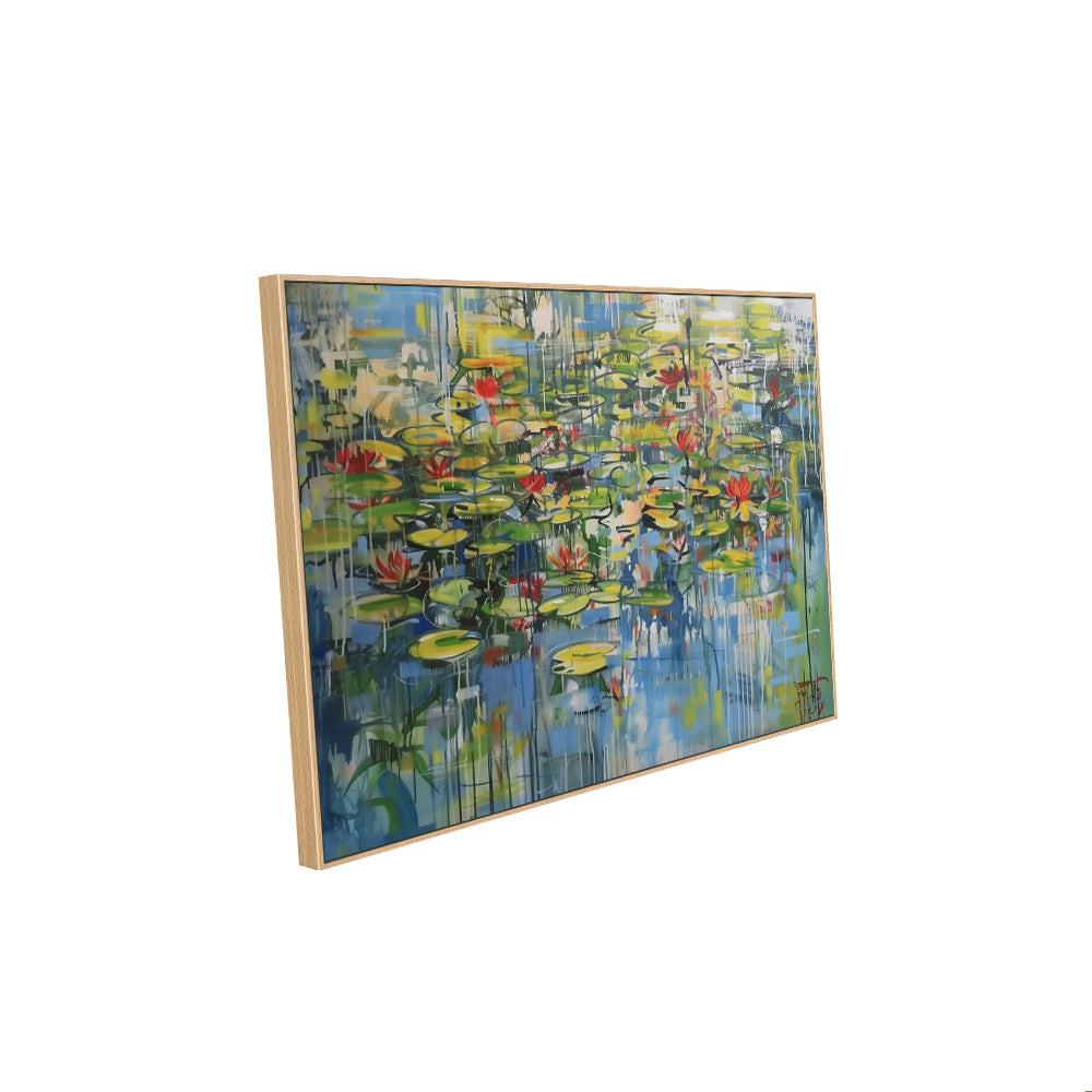 Lush Water Lily Pond Canvas Wall Art
