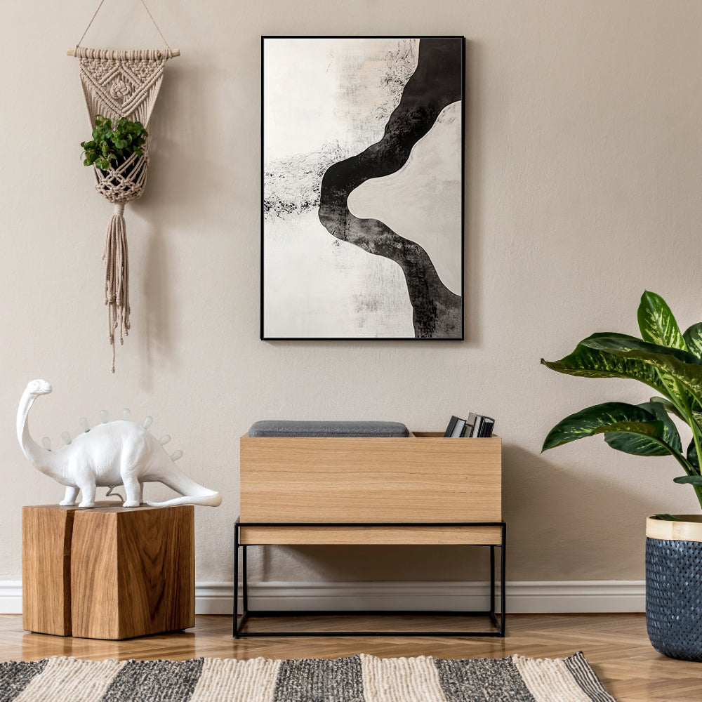 Textured Monochrome Canvas Wall Art