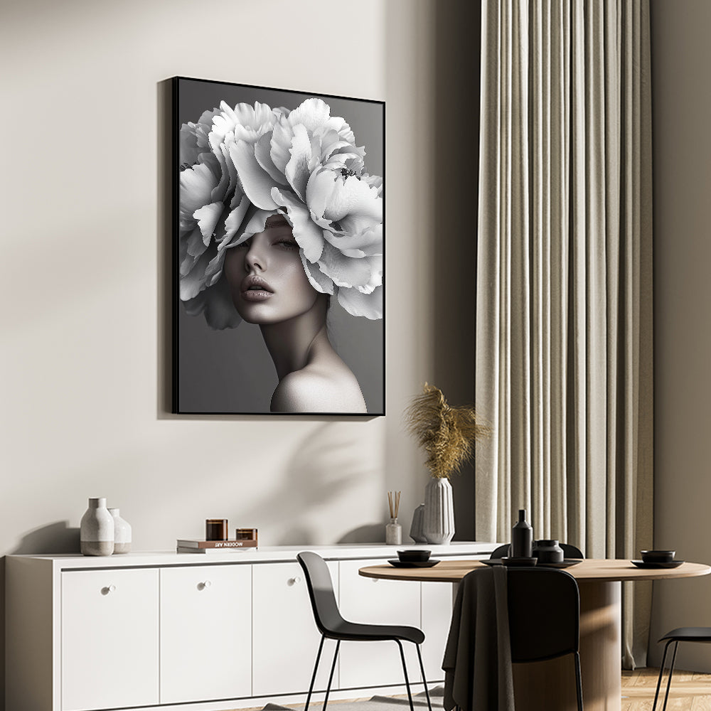 Timeless Floral Portrait Canvas Wall Art