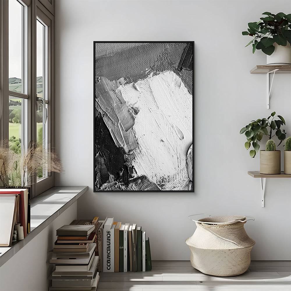 Monochrome Expression: Black and White Canvas Wall Art