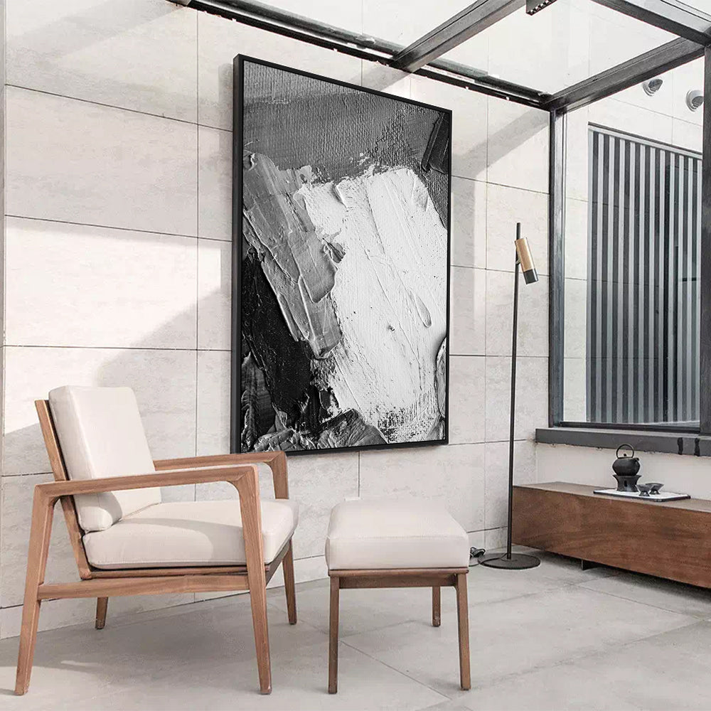 Monochrome Expression: Black and White Canvas Wall Art