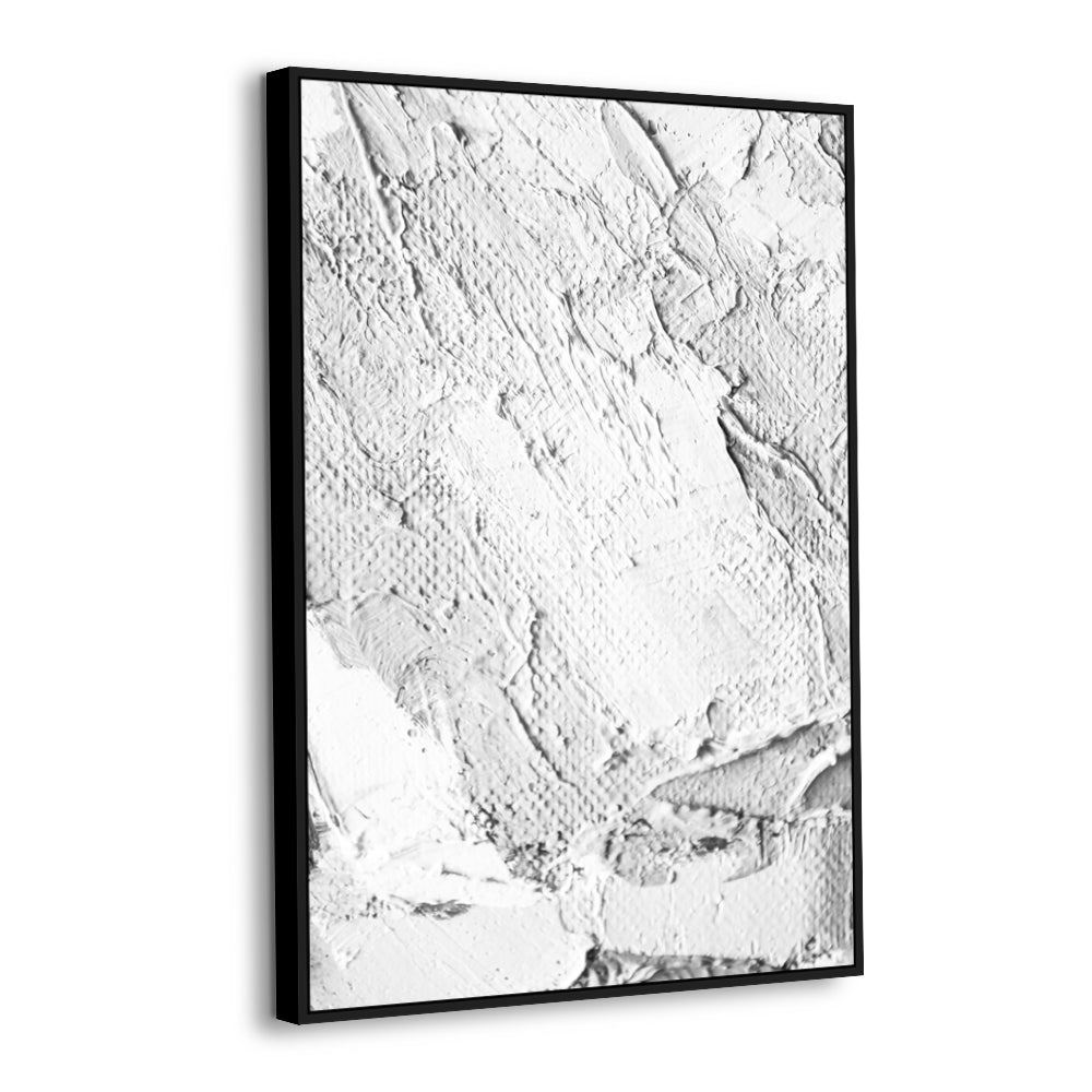 Pure Elegance: White Textured Canvas Wall Art