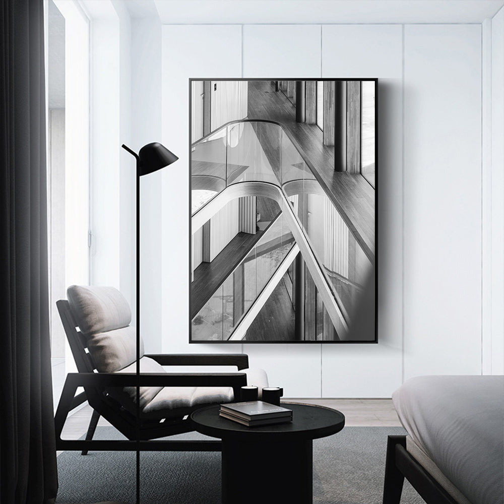 Sleek Modern: Architectural Design Canvas Wall Art