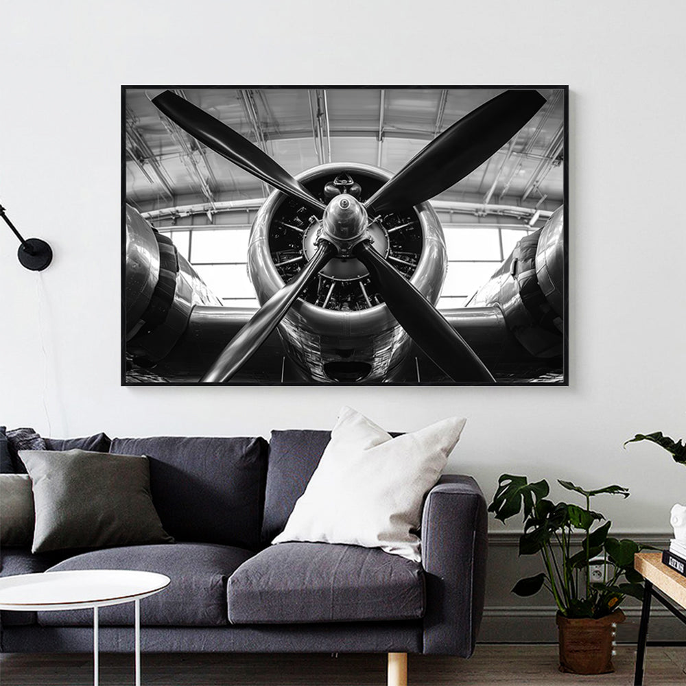 Vintage Airplane Propeller Canvas Wall Art