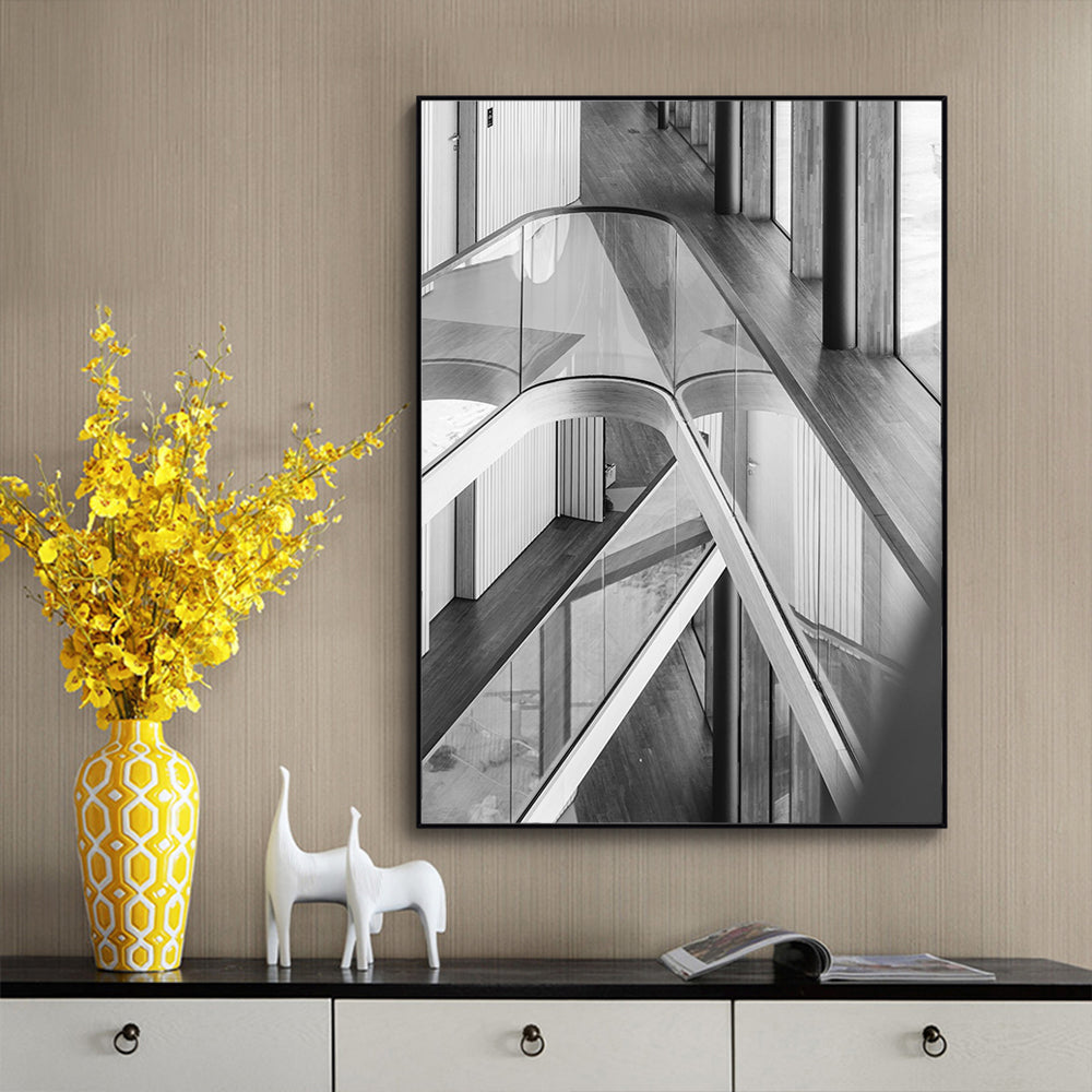 Sleek Modern: Architectural Design Canvas Wall Art