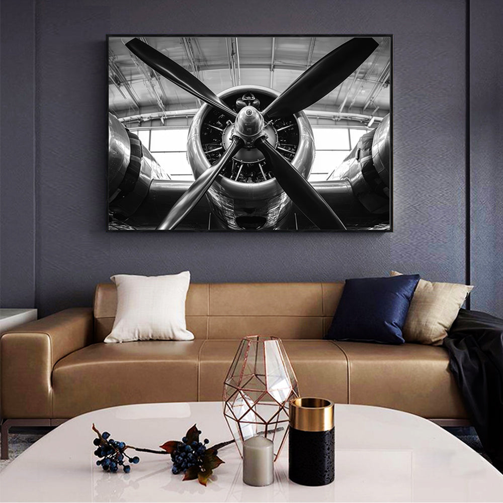 Vintage Airplane Propeller Canvas Wall Art