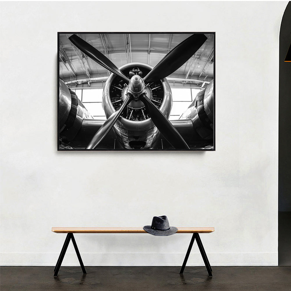 Vintage Airplane Propeller Canvas Wall Art