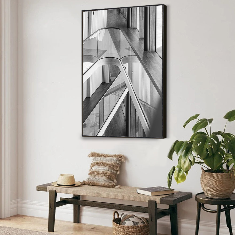 Sleek Modern: Architectural Design Canvas Wall Art