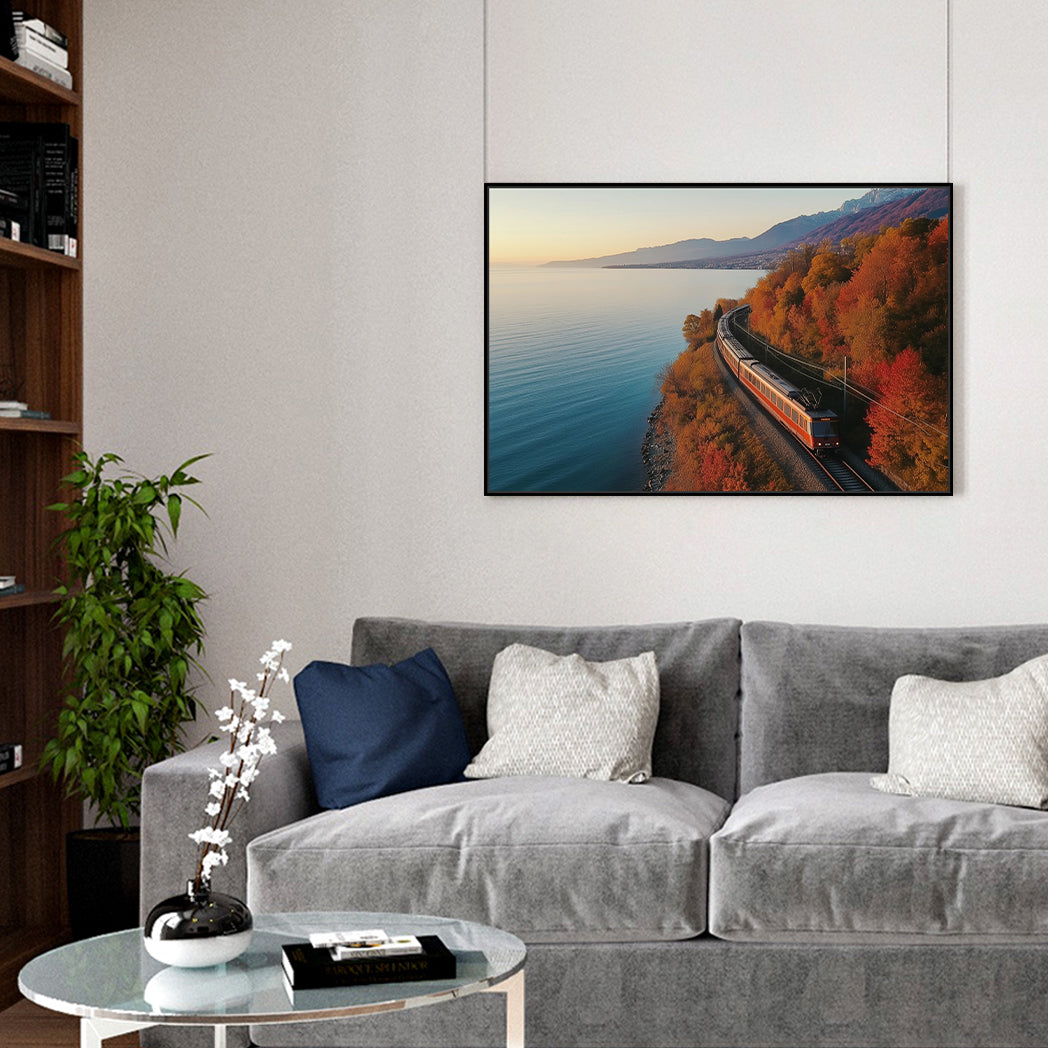 Scenic Train Journey Canvas Wall Art