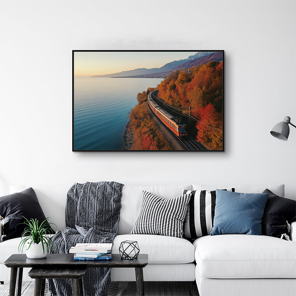 Scenic Train Journey Canvas Wall Art