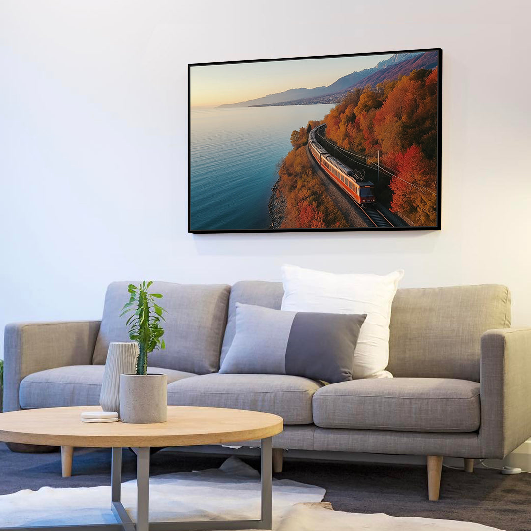 Scenic Train Journey Canvas Wall Art