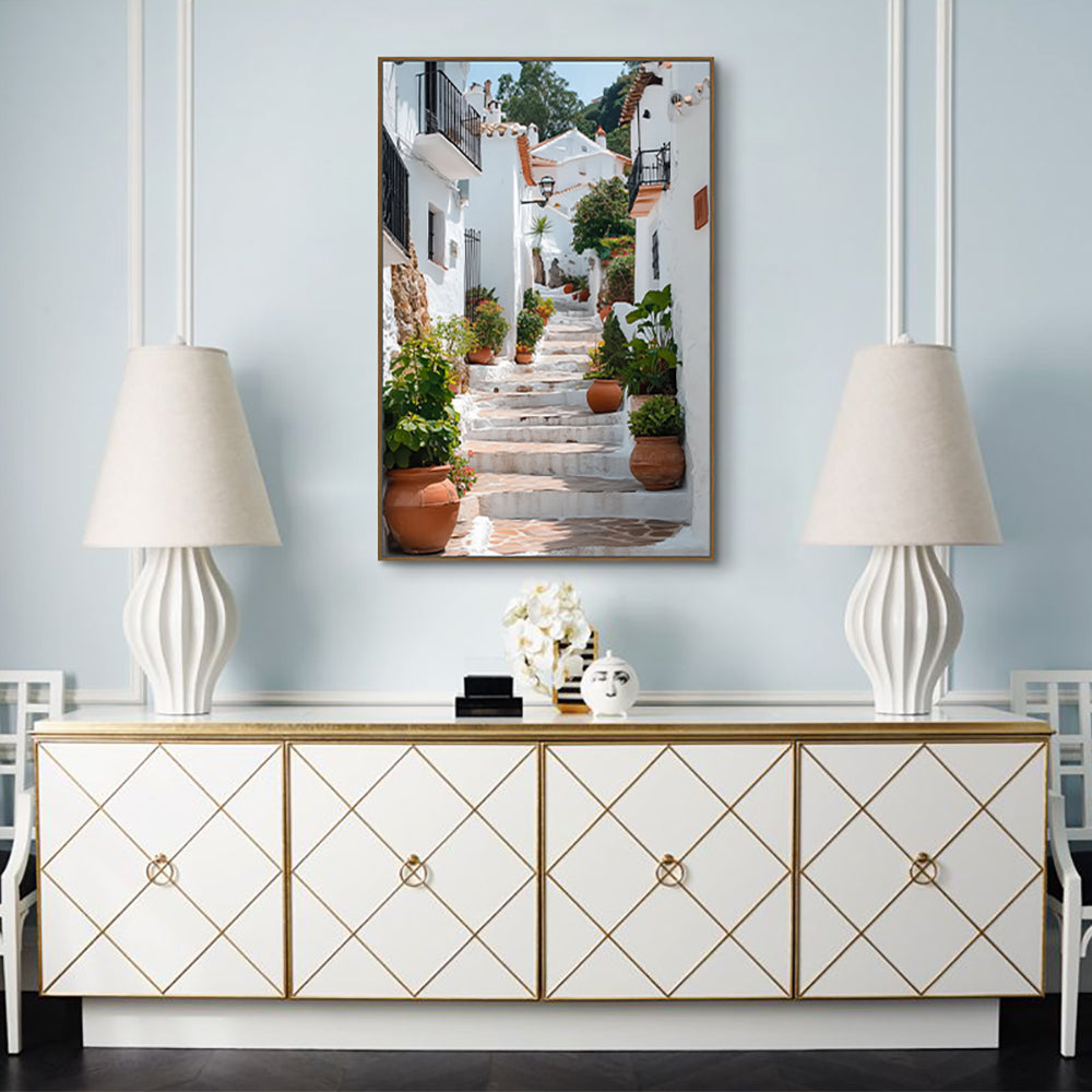 Mediterranean Alleyway Canvas Wall Art