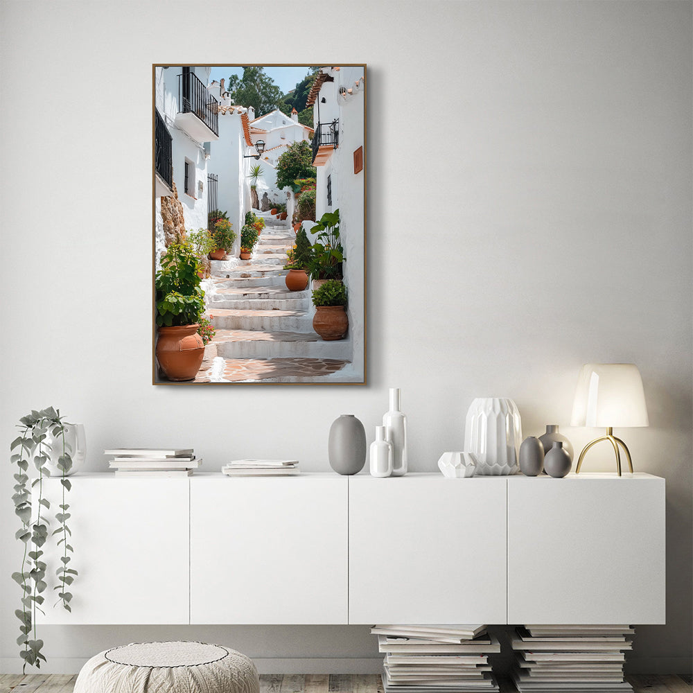 Mediterranean Alleyway Canvas Wall Art