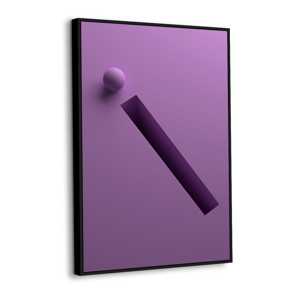 Minimalist Purple Geometric Art Canvas Wall Art