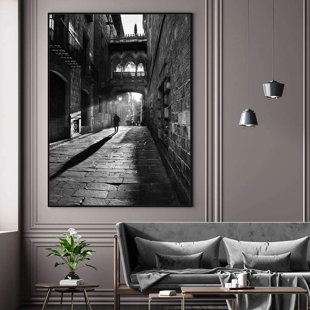 Captivating : Mystical City Alleyway Canvas Wall Art