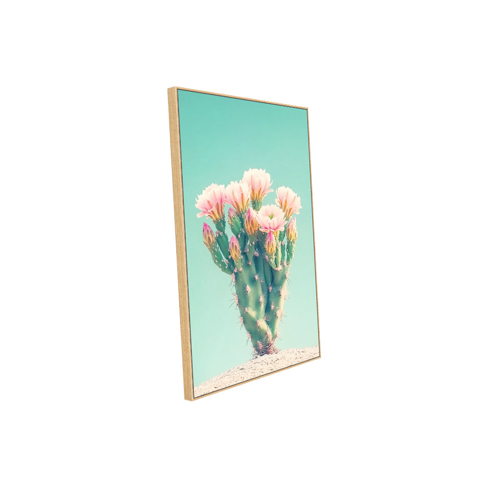 Blooming Cactus Canvas Wall Art