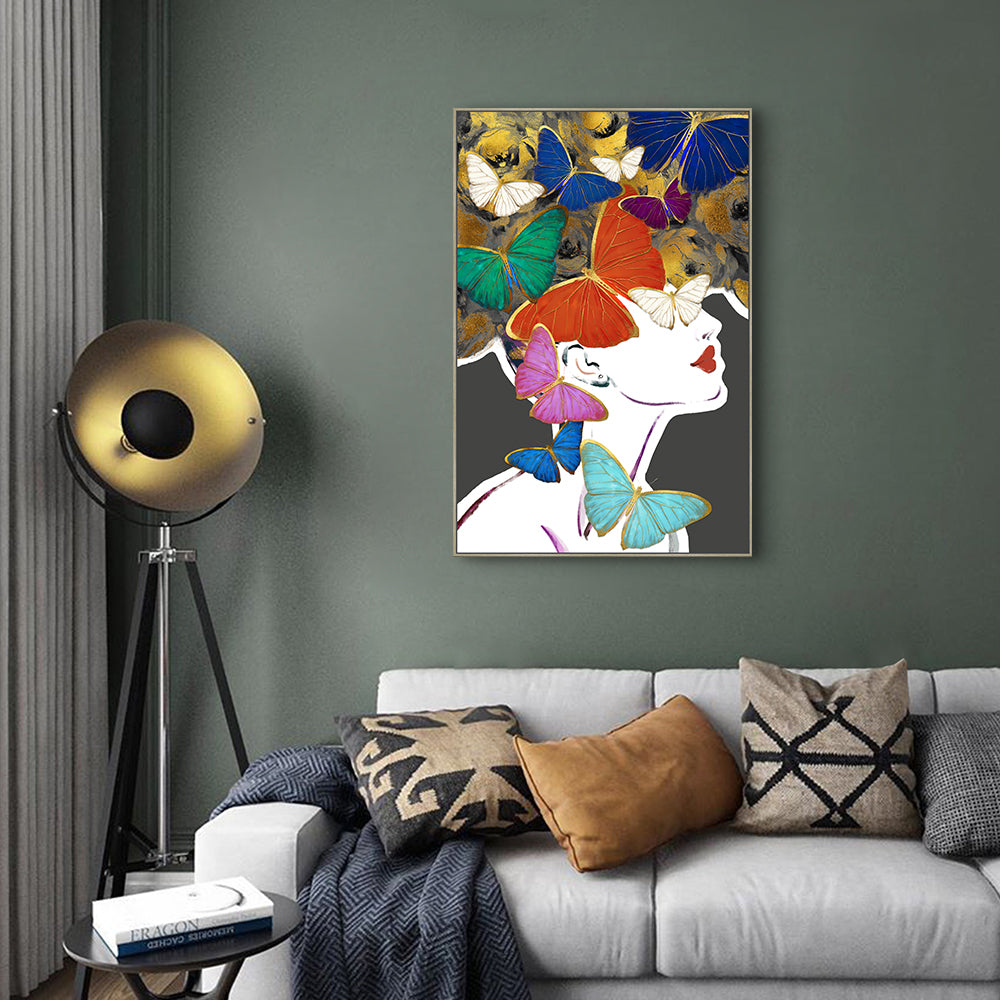 Butterfly Dreams: Vibrant Whimsy Canvas Wall Art