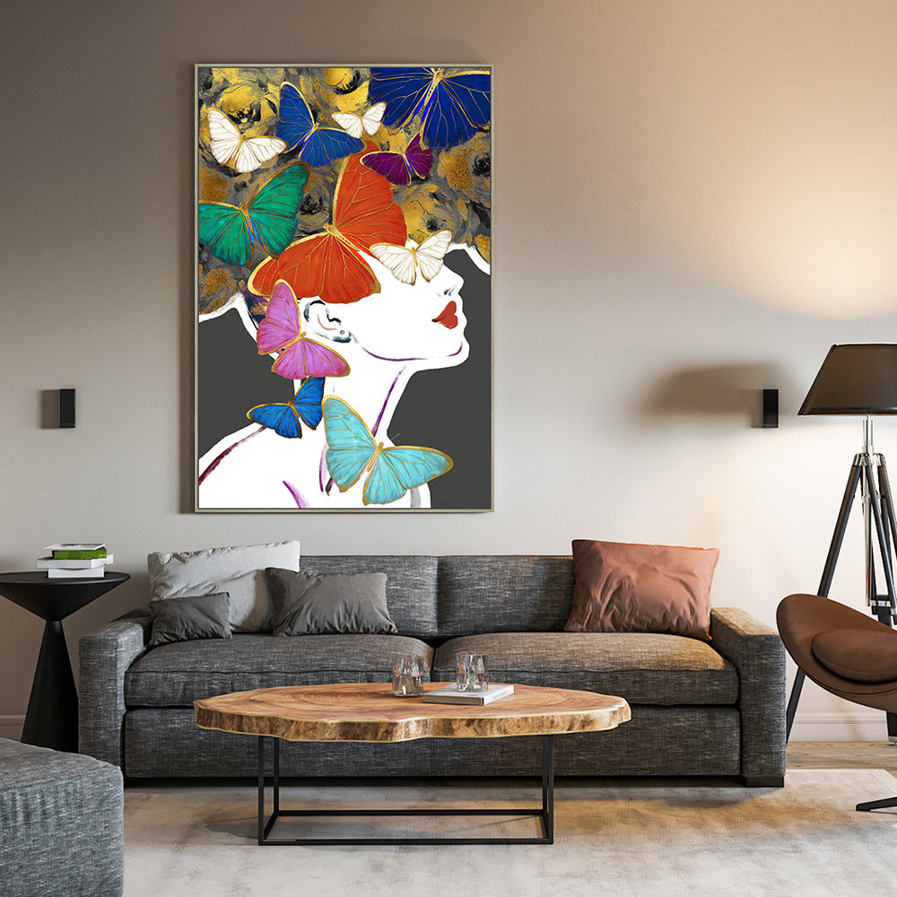 Butterfly Dreams: Vibrant Whimsy Canvas Wall Art