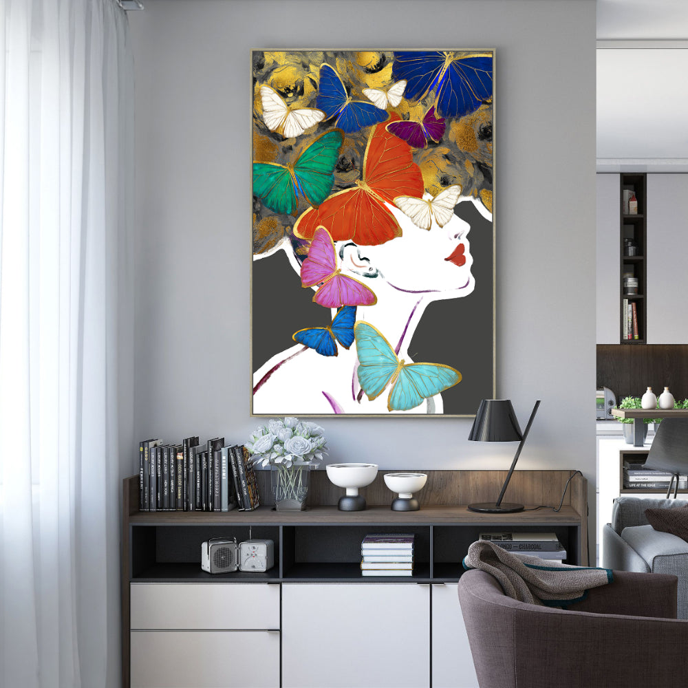 Butterfly Dreams: Vibrant Whimsy Canvas Wall Art