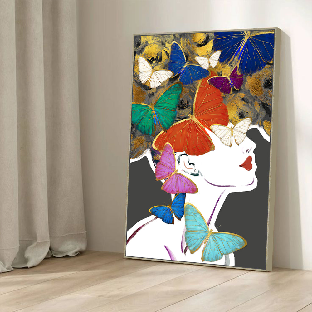 Butterfly Dreams: Vibrant Whimsy Canvas Wall Art