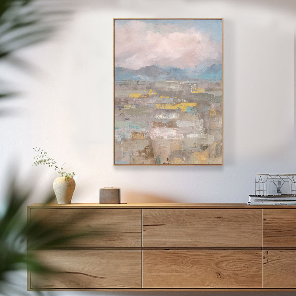 Pastel Horizon Abstract Canvas Wall Art