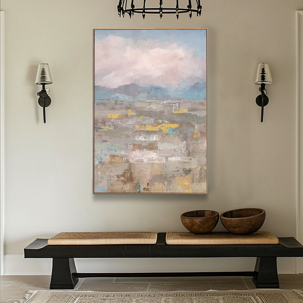 Pastel Horizon Abstract Canvas Wall Art