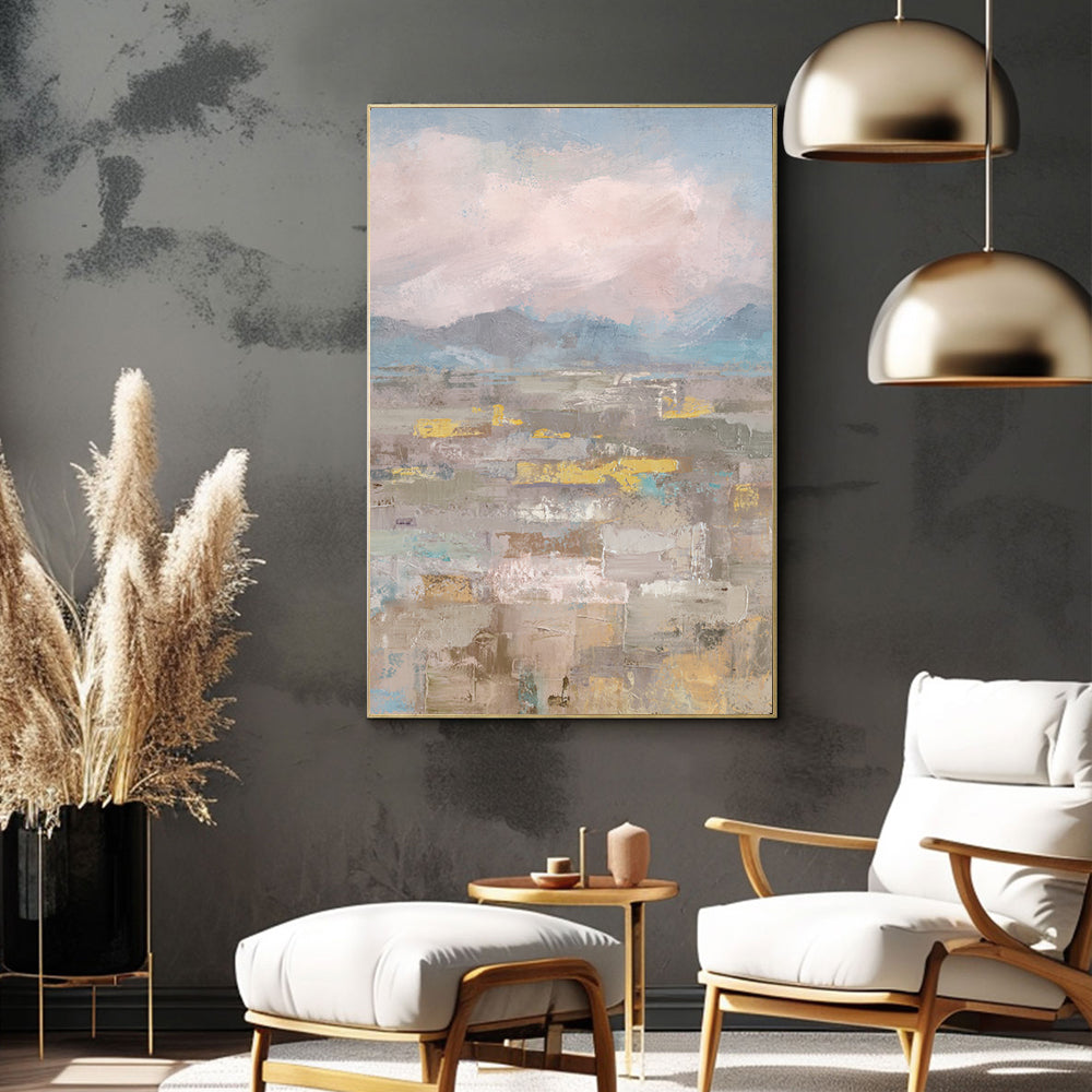 Pastel Horizon Abstract Canvas Wall Art