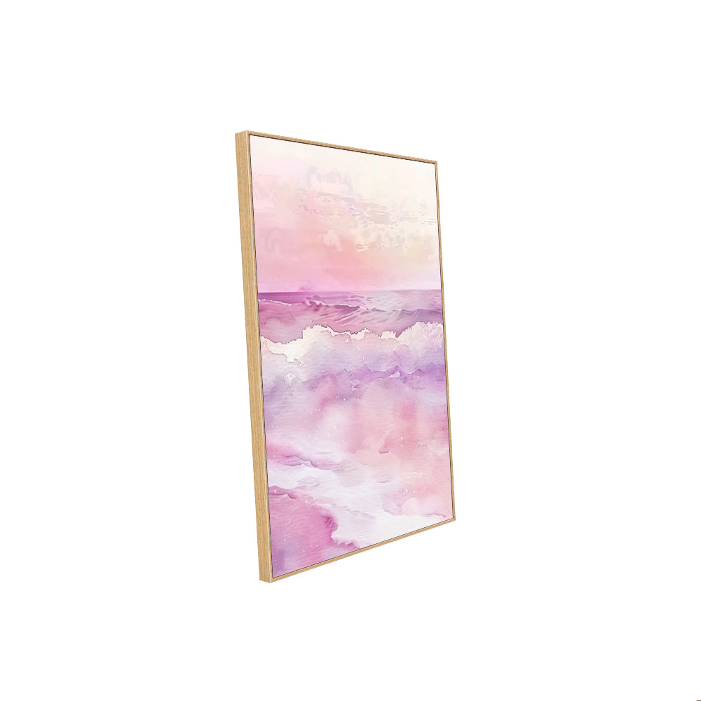 Pink Serenity Ocean Canvas Wall Art