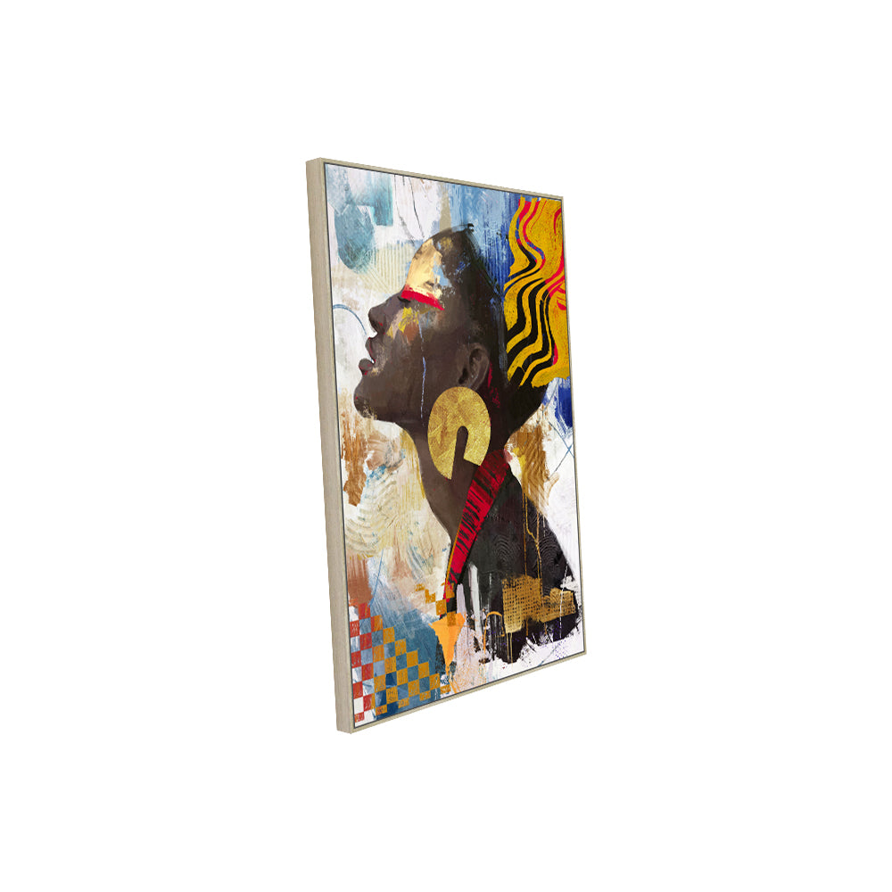 Golden Gaze: Afrocentric Canvas Wall Art
